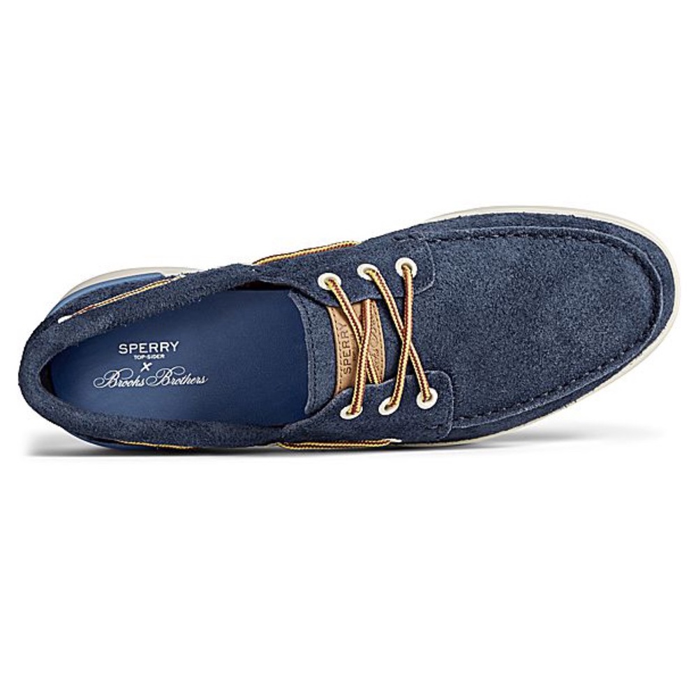 SPERRY • Brooks Brothers Authentic Original Navy Topsider Boat Shoes - Picture 6 of 7